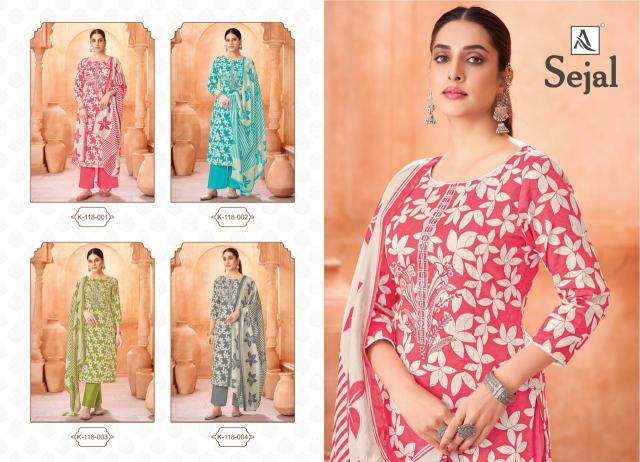 Alok suit sejal printed dress material wholesaler at mt market indore